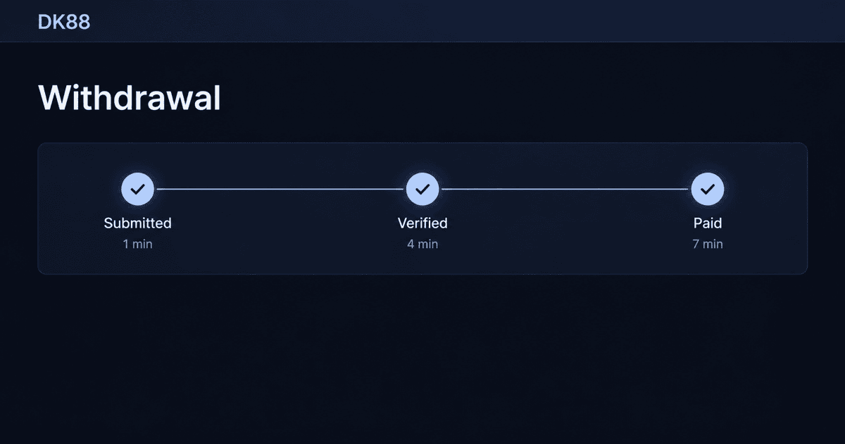 DK88 withdrawal screen